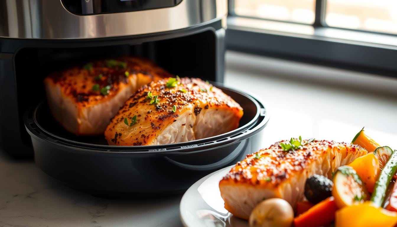 Crispy Air Fryer Salmon Guide – Learn how to make crispy, delicious salmon in your air fryer.